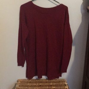 Red tunic sweater